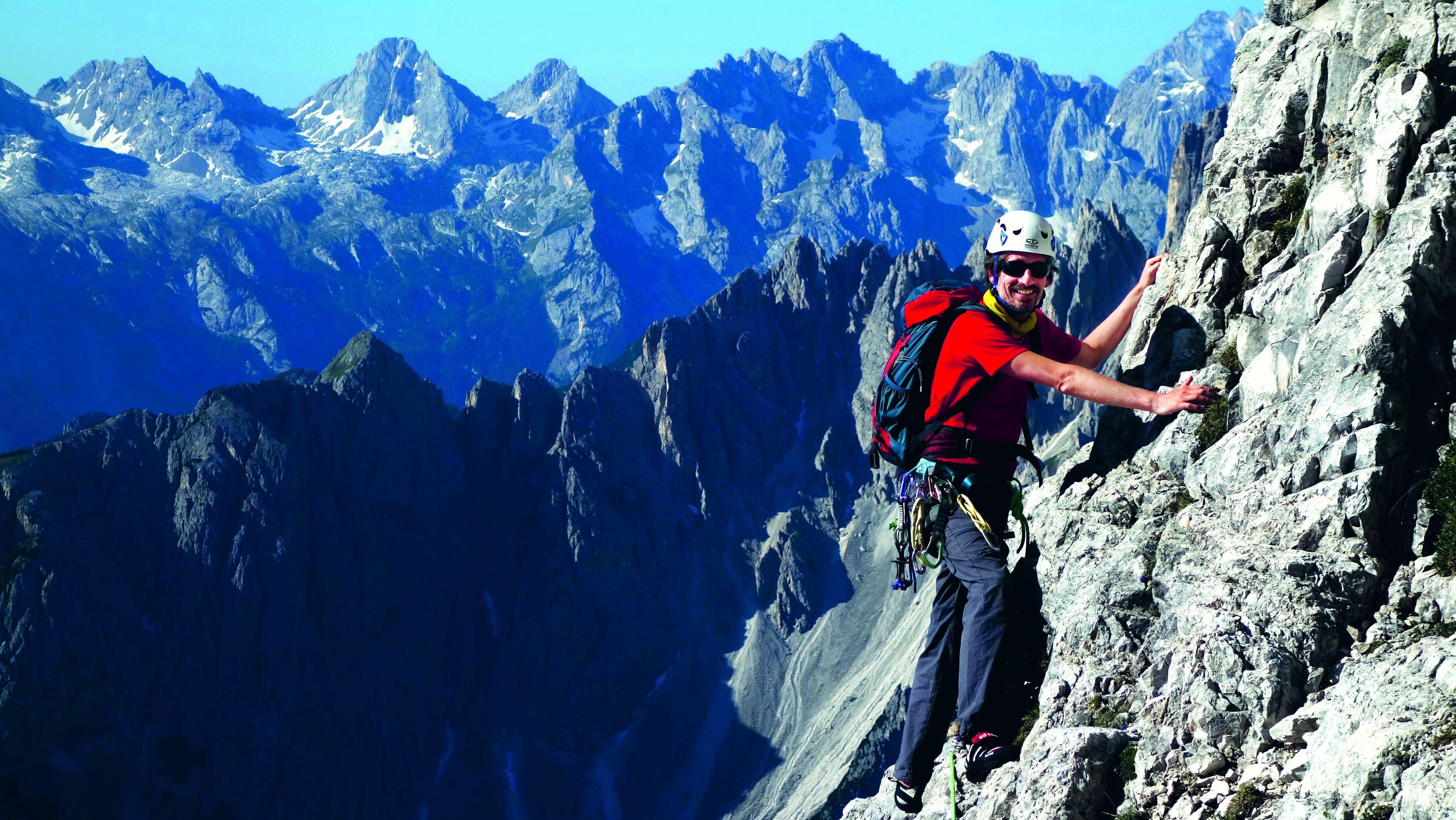Raphael Haeger on the Three Peaks in the Dolomites.