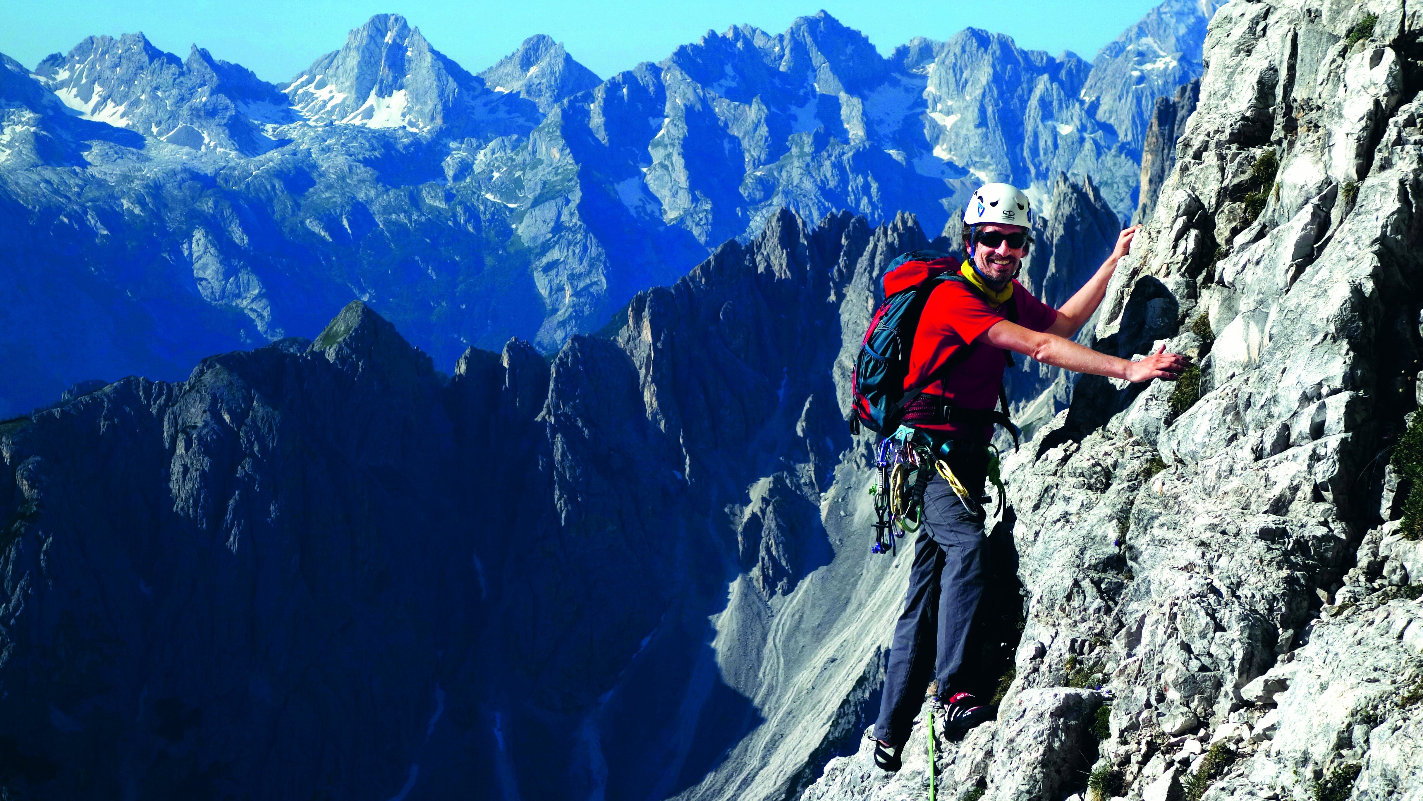 Raphael Haeger on the Three Peaks in the Dolomites.